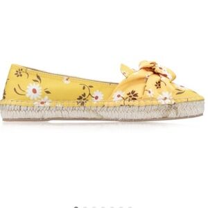 Miu Miu Yellow Floral Slip-On Espadrilles